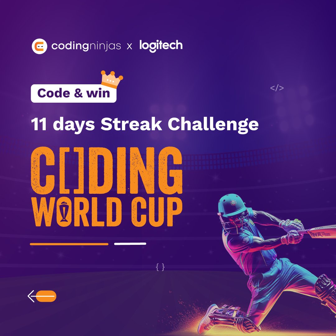 CodingNinjasOff's tweet image. Consider it the death overs.
This your chance to score - bit.ly/479mbtB

Join the Coding World Cup and embark on an exciting 11-day journey to share your event experiences! 

#CodingWorldCup #CodingNinjas #Logitech #LogitechMXSeries #CodingContest