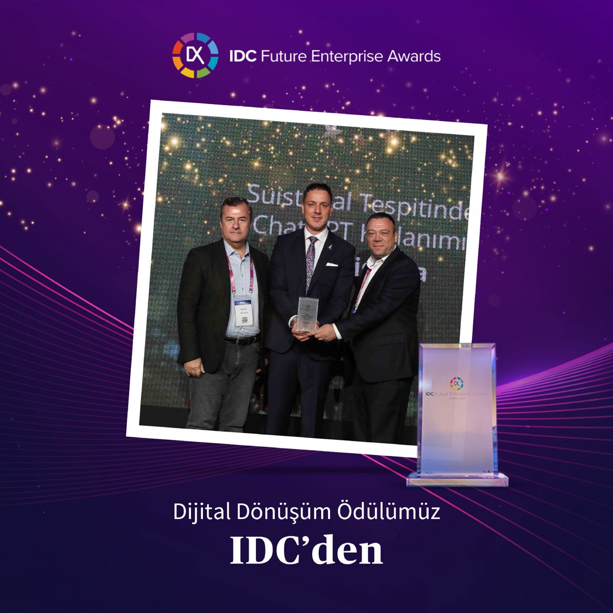 IDC Türkiye DX Zirvesi 2023 kapsamında düzenlenen IDC Future Enterprise Ödülleri’nde ChatGPT for Fraud (Suistimal Tespitinde ChatGPT Kullanımı) projemiz ile Best in Future of Intelligence kategorisinde üçüncülük ödülüne layık görüldük. #KnowYouCan