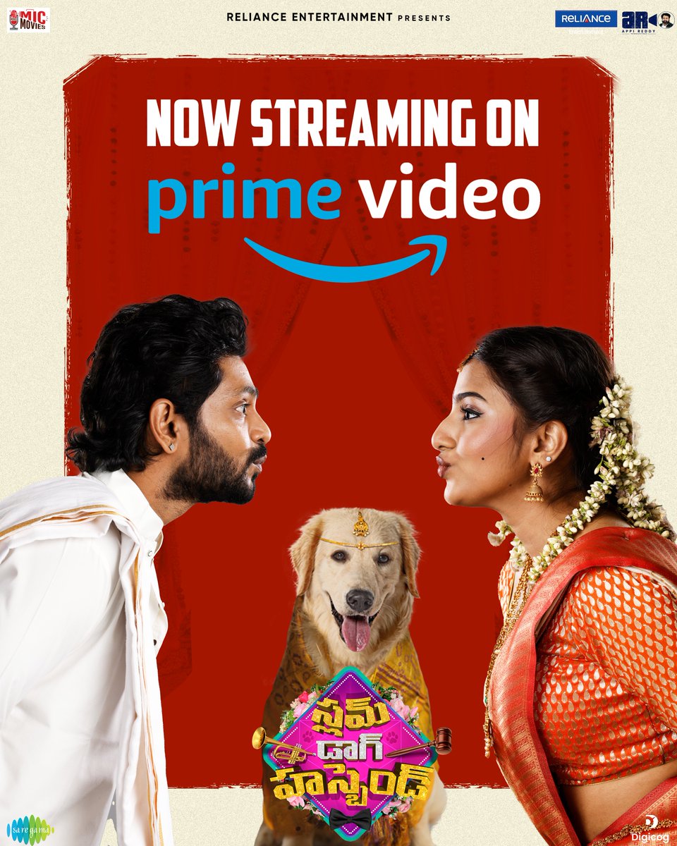 Productionno04's tweet photo. Join us in the wedding celebrations of the year! #SlumDogHusband is now available on @PrimeVideo

#WatchNow

▶️ https://t.co/YiCs45PmC1

@SanjayROfficial @Pranavimanukon2 @actorbrahmaji @ar_sreedhar @Appireddya
@Mic_Movies @RelianceEnt @kvrajendra @GskMedia_PR @saregamasouth https://t.co/i9HbCZcgdQ