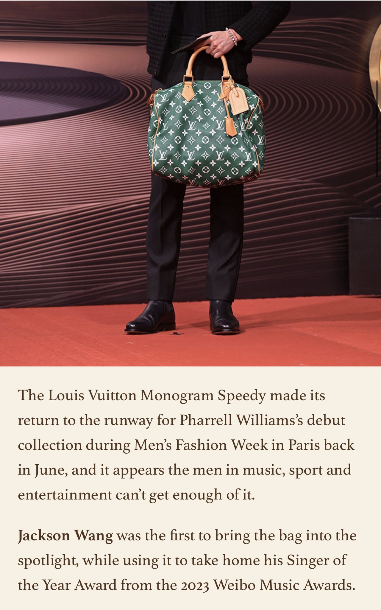 Jackson Wang has been named a brand ambassador by Louis Vuitton.