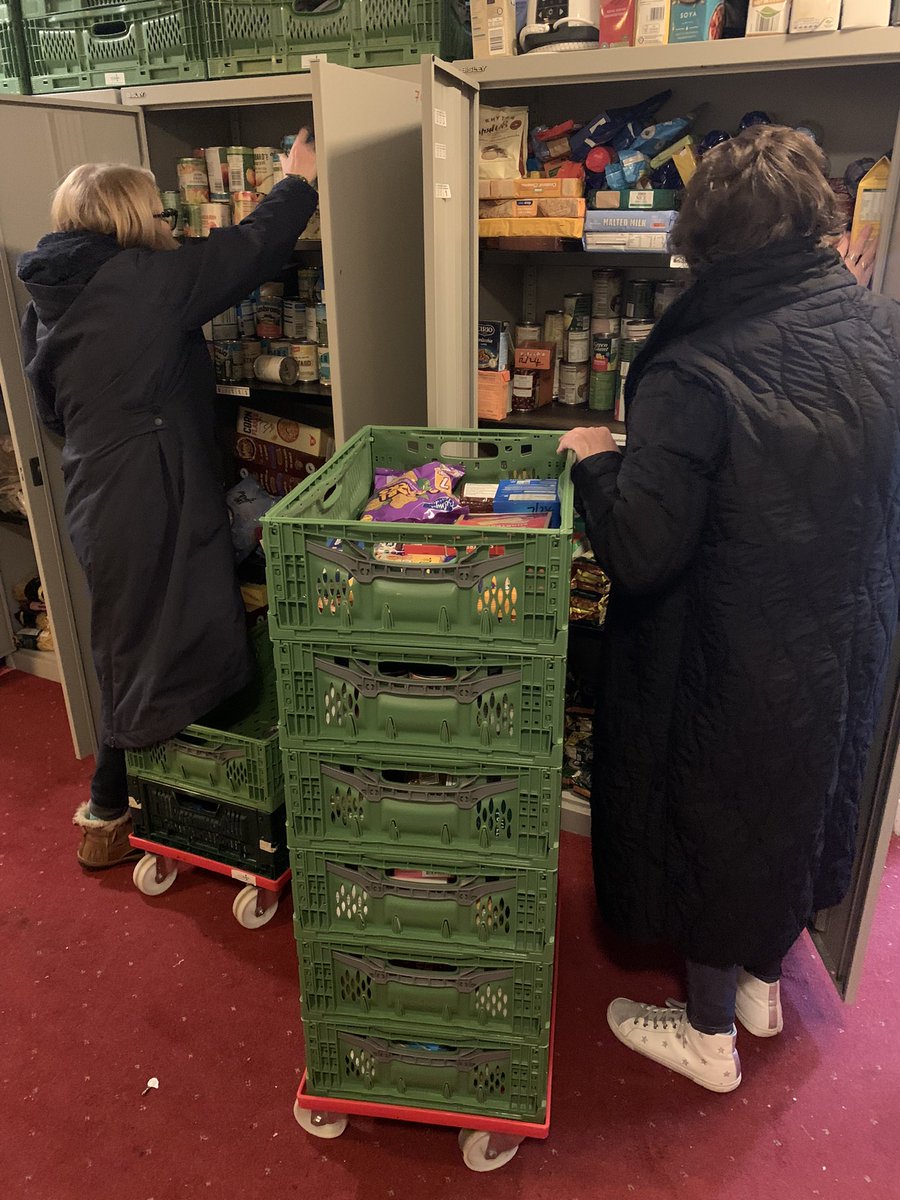 Another Tuesday morning @StSaviourCF24 @SouthCardiffMA #foodbankdelivery followed by #Mass then fellowship at our weekly coffee morning. Tea, coffee and a good natter!Finally packing our shelves for our #CardiffFoodbankSession @CardiffFoodbank here tomorrow between 1.00 - 3.00pm