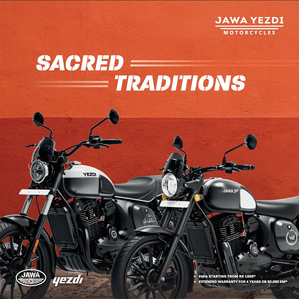 This festive season, ignite your passion with the perfect partner for the pursuit of the ultimate escape.

#JawaMotorcycles #JawaYezdiMotorcycles #YezdiMotorcycles #YezdiForever #JawaRiders #YezdiRiders #JawaYezdi