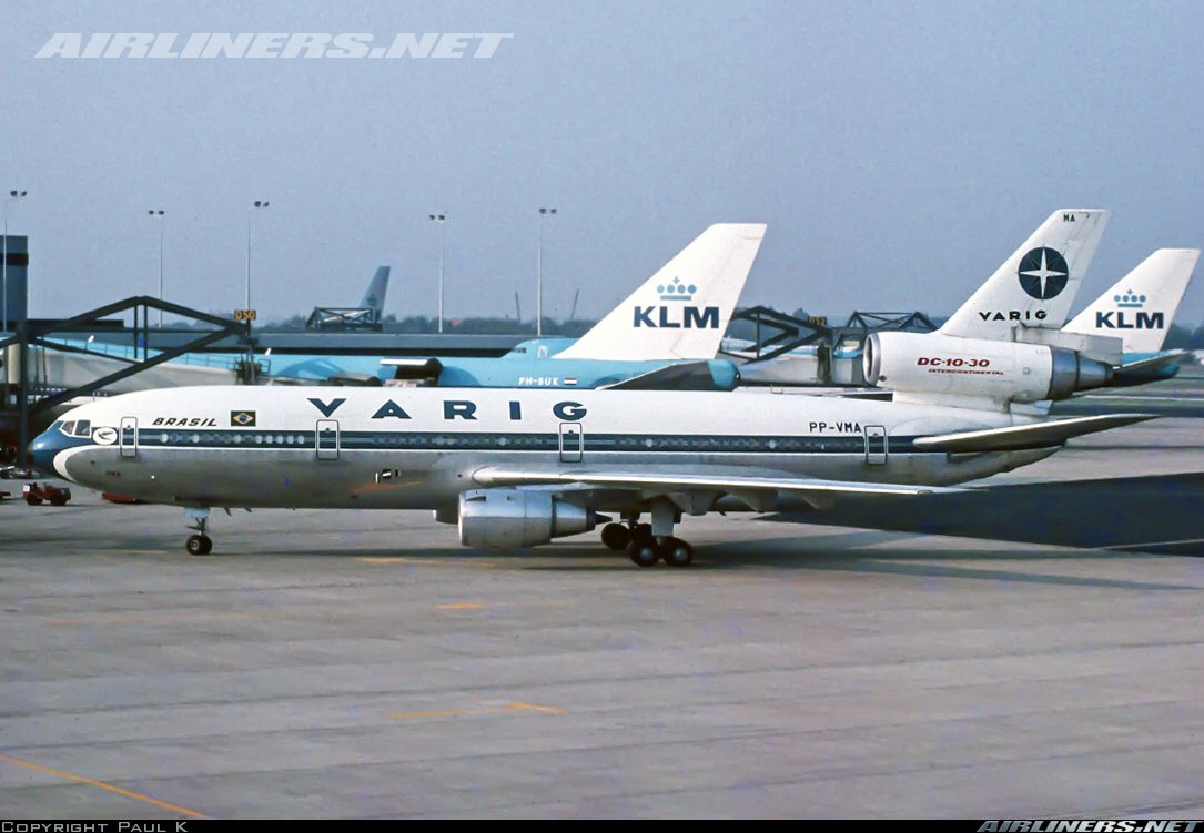 A Varig DC-10-30 seen here in this photo at Amsterdam in the early 1980s #avgeeks 📷- See photo