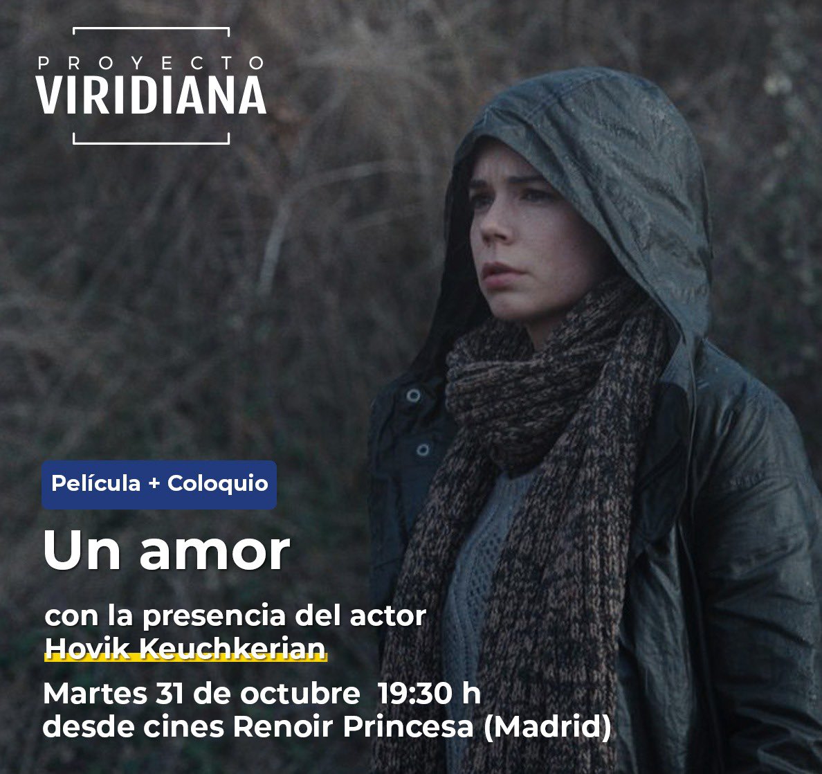Hoy es el día de #UnAmor ❤️
Pase #Preestreno en más de 20 salas en toda España con coloquio desde <a href="/CinesRenoir/">Cines Renoir</a> Princesa y retransmitido al resto de salas 

Hazte con tu entrada:
proyectoviridiana.com/un-amor/
