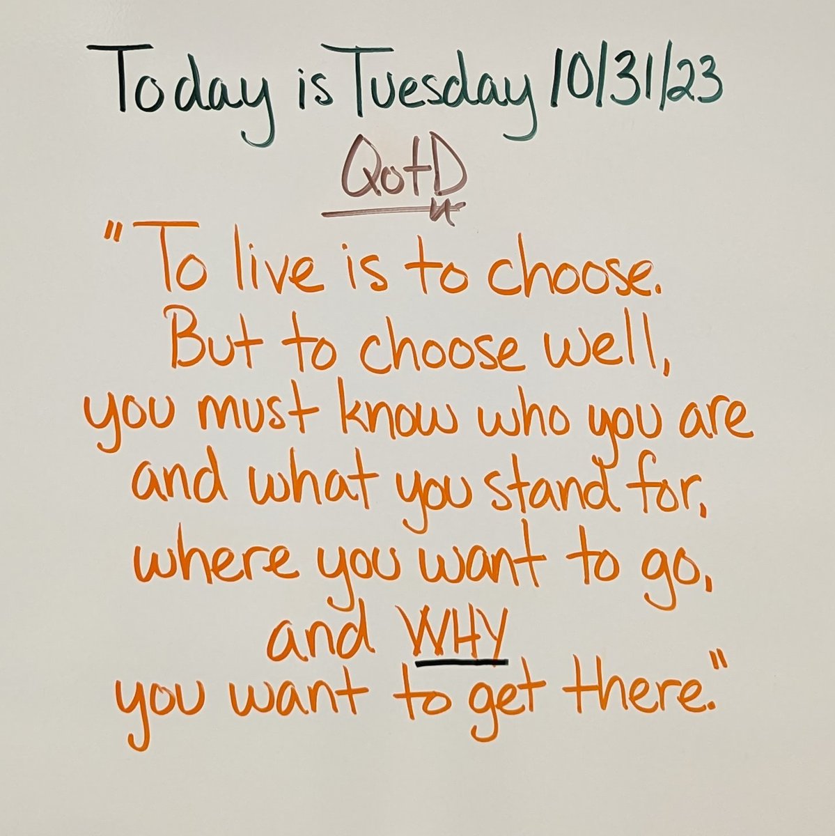 🎃 Happy Halloween 🎃
Today's board, courtesy of the 'Why'.
#WhatIsYourWhy