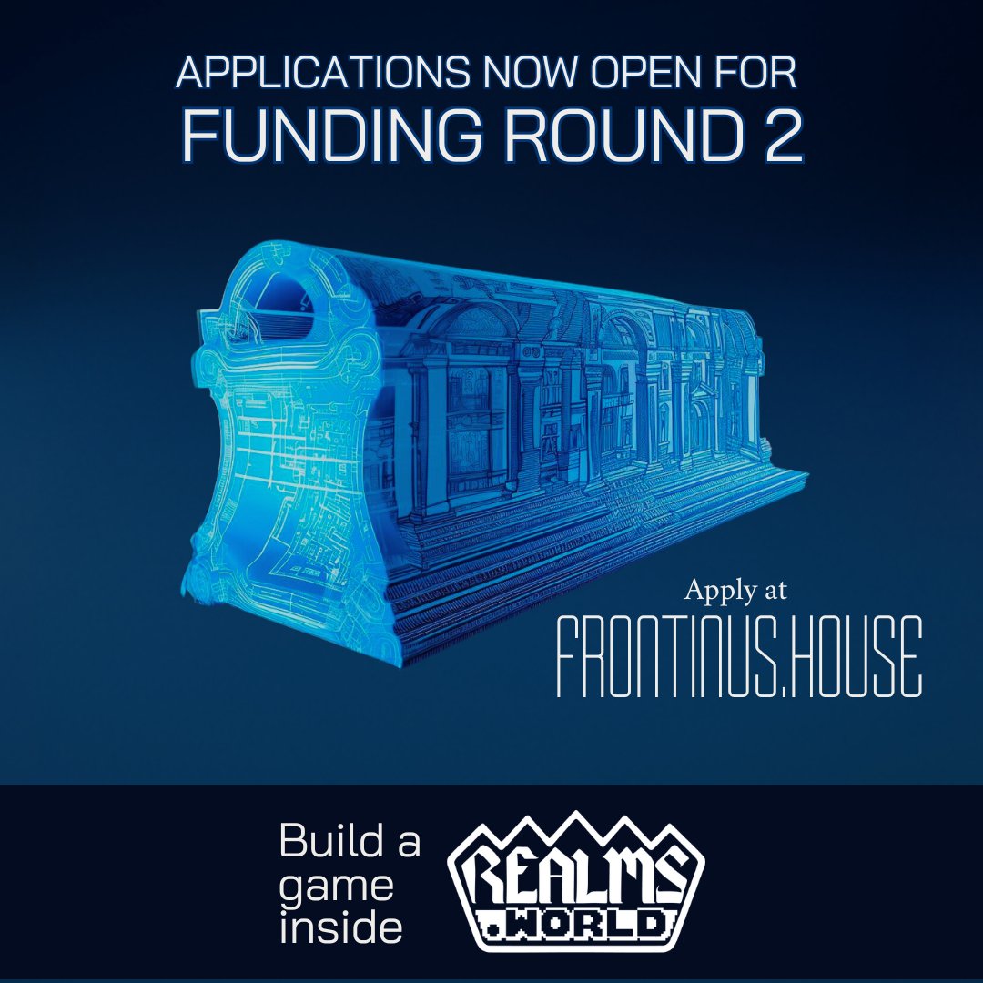 LootRealms's tweet photo. Develop a game inside https://t.co/Dk3kcam0WB with support

>Biblio DAO is building an ecosystem filled with onchain games.
>Frontinus House offers grants to kickstart new projects.
>10 projects funded. 10 more this round.

Round 2 is OPEN - apply before 04/11/2023 at 20:00 UTC https://t.co/lzuEgP6Rzk
