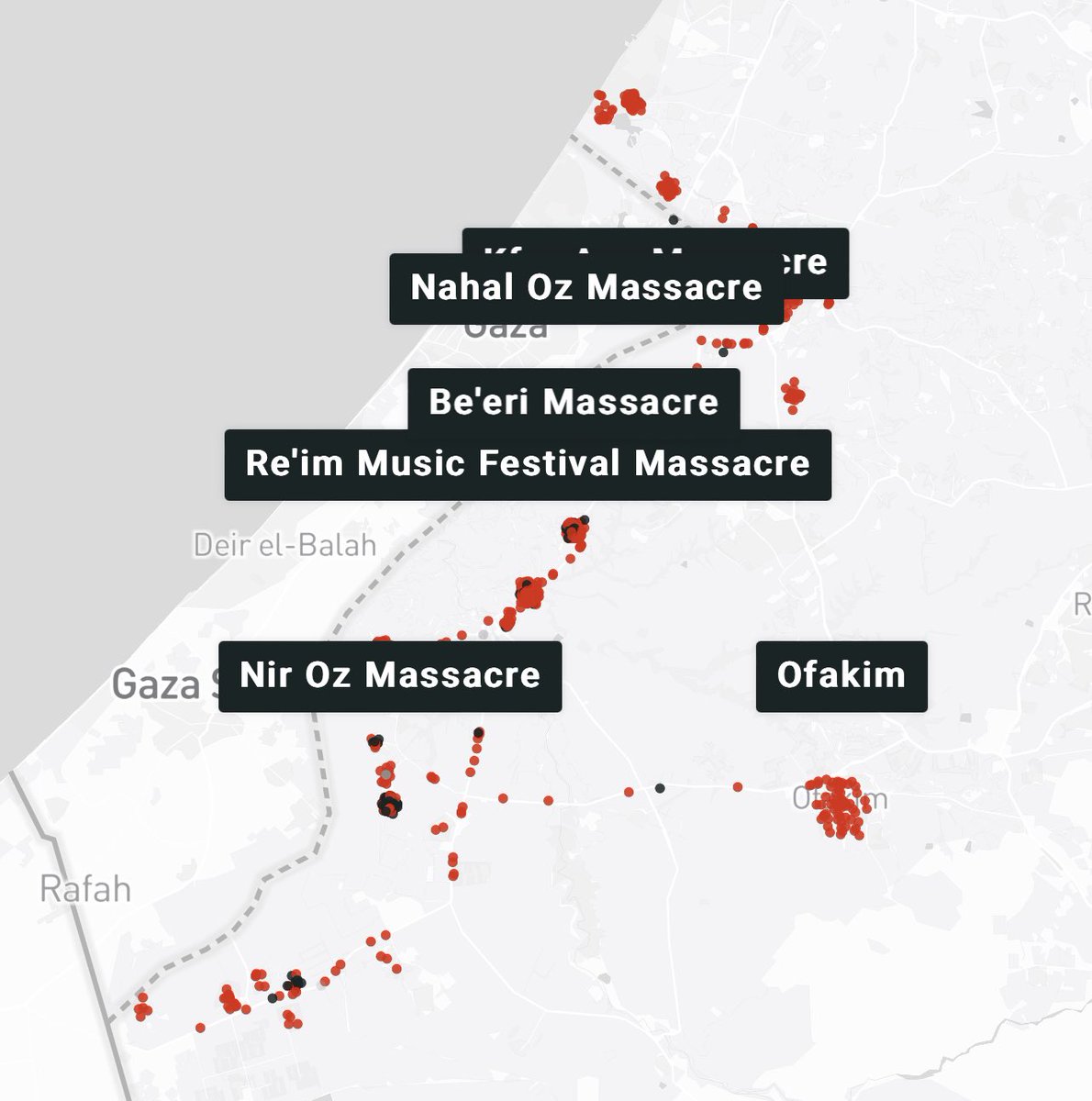 Israel ישראל (@israel) on Twitter photo On October 7th, 1,400 men, women, children and babies were murdered by Hamas terrorists who went door to door butchering entire families. 
There is now an interactive map which provides a comprehensive representation of the atrocities committed by Hamas on that day.
Please On October 7th, 1,400 men, women, children and babies were murdered by Hamas terrorists who went door to door butchering entire families. 
There is now an interactive map which provides a comprehensive representation of the atrocities committed by Hamas on that day.
Please