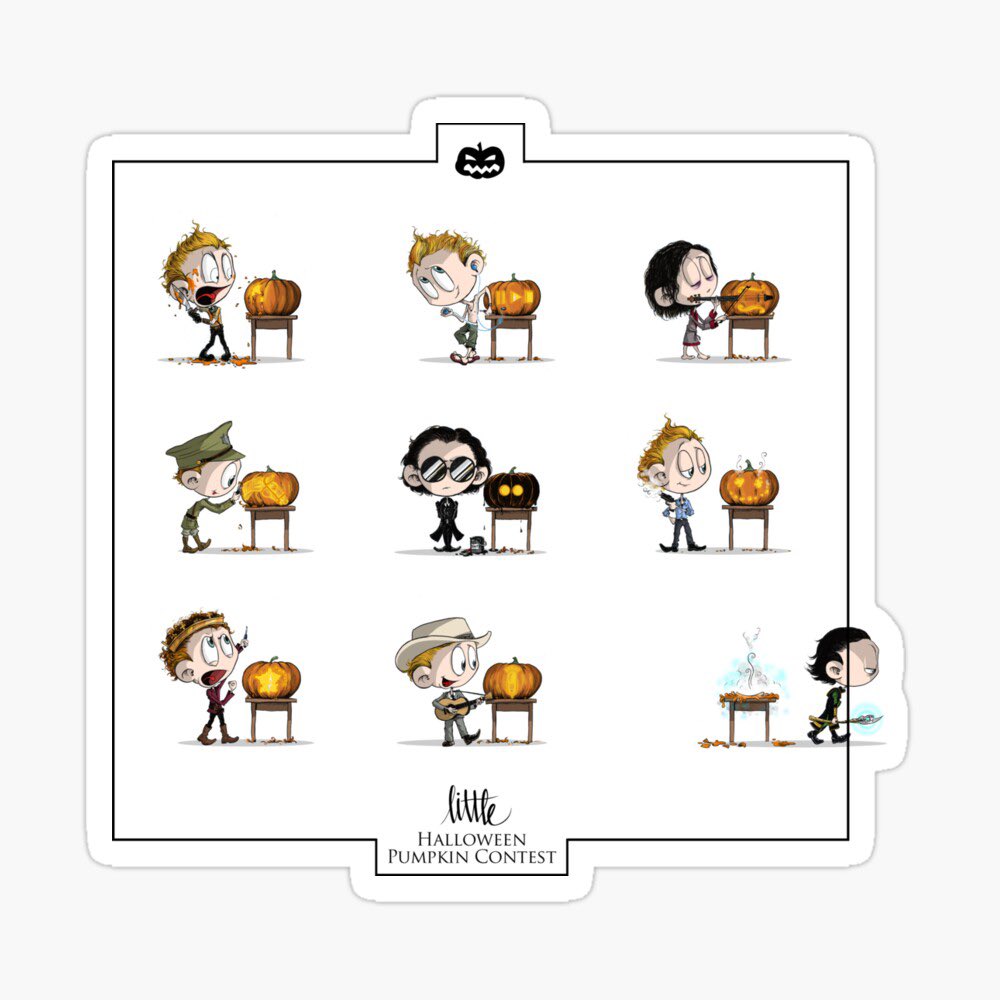 A whiiiile ago I made this Little Hiddles Halloween pumpkin contest series, still on my Redbuble shop.