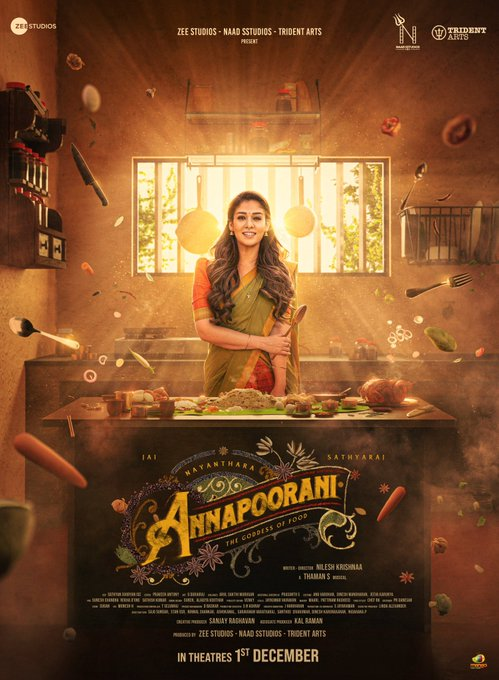 sathiyamnews's tweet photo. #CinemaNews | நயன்தாரா நடித்துள்ள 'அன்னபூரணி' திரைப்படம் டிச.1ம் தேதி வெளியாகிறது..!
#Nayanthara | #Annapoorani | #Jai | #Nayanthara75 | #Nayan75 | #Kollywood | #SathiyamTv https://t.co/LCQd7sH63m