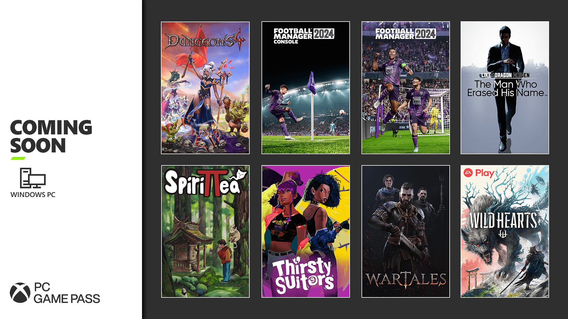 Coming Soon to Game Pass: Like A Dragon Gaiden, Wild Hearts, Football  Manager 2024, and More - Xbox Wire