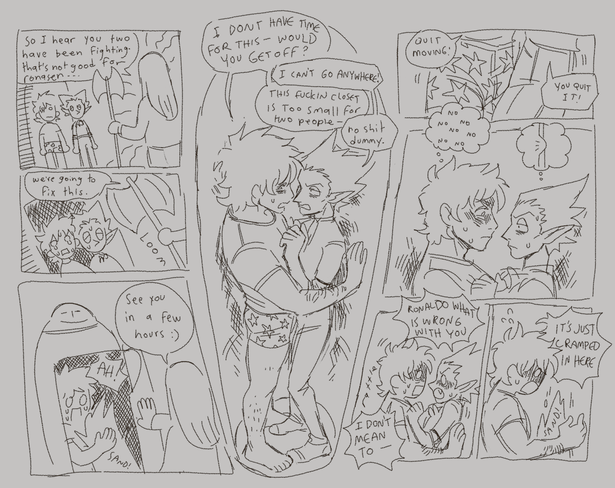 daftpp's tweet photo. hi every. im very into kyuuketsuki sugu shinu atm so heres a silly. uh. fic idea i cant write so i drew a little comic. theres more but i got shy abt posting it all huehugheuhhglh
if anyone wants to use this as ref to write a fic ill explode (positive) https://t.co/WP2oX8BWip