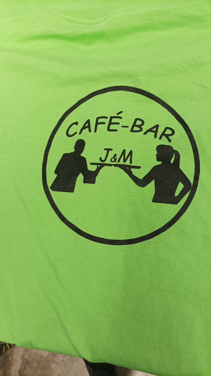 MasRotulo's tweet image. Camisetas impresas con diseño para "Café-Bar J&amp;amp;M".

Ellos confiaron en nosotros y se pusieron en nuestras manos para realizarles estas camisetas.

¿Quieres unas camisetas personalizadas para tu empresa?

Contacta con nosotros.