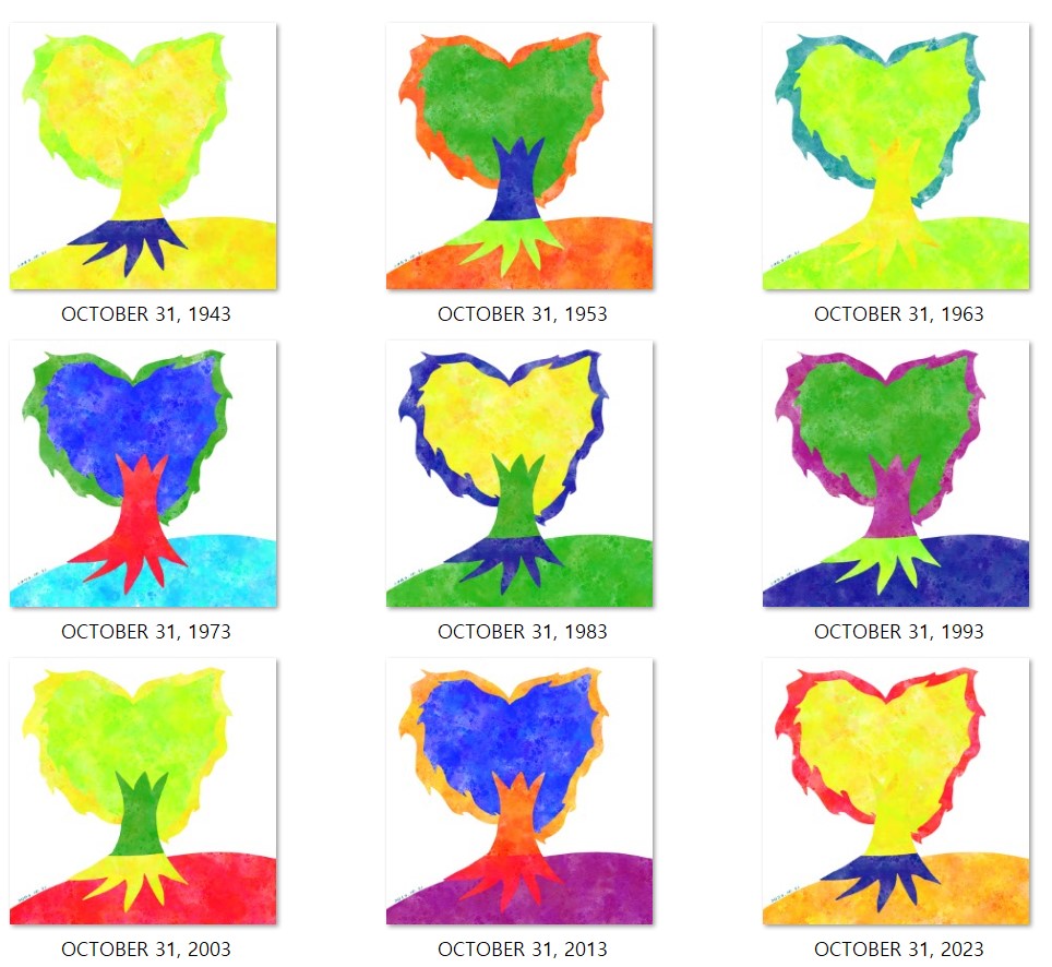 mindbacker2311's tweet photo. OCTOBER 31, 2023
You can express the energy of the moment you were born in color.
I will draw every day and draw for 10 years.
I make these meaningful pictures NFT.
#nft #NFTs #nftart #NFTartist #NFTartists #nftkorean #nftcolor #colortree #HUMANCOLOR
https://t.co/YnKVY1oeKd https://t.co/EeR0Ygaj0K