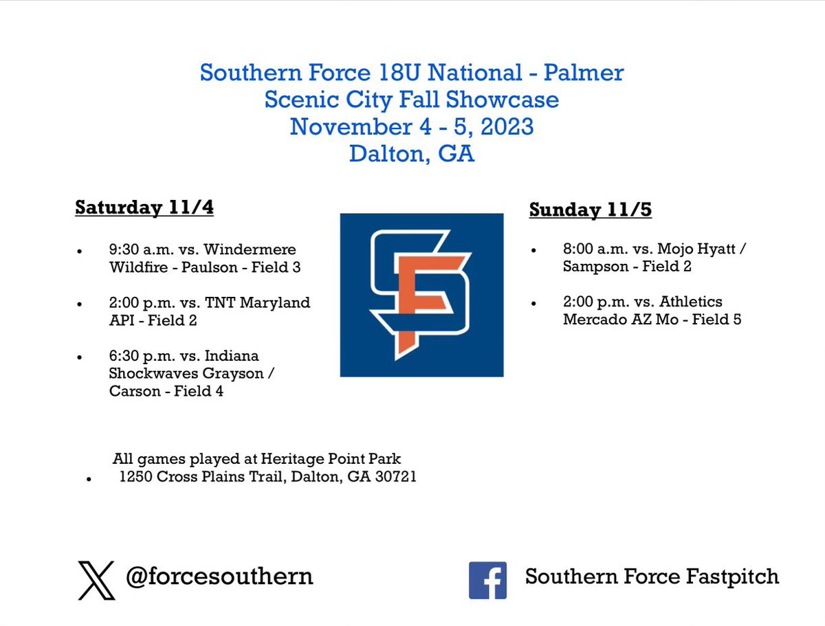 📌Schedule for Scenic City this weekend 💙🧡