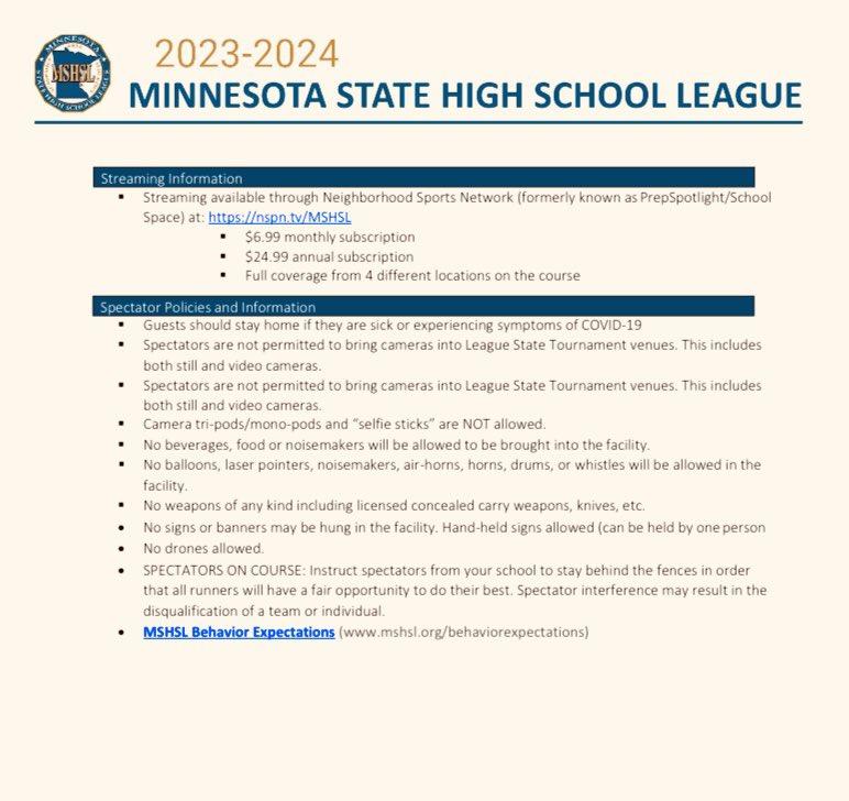 Activities Director (@owatonnahuskies) on Twitter photo Spectators attending the State CC Meet this coming Sat 11/4 at the UofM Les Bolstad Golf Course must purchase tickets online at: mshsl.org/tickets AAA Boys run at 10am & Girls run at 10:45am. Good Luck Huskies! <a href="/ohsoffice/">Owatonna High School</a> <a href="/ohsmagnet/">OHS MAGNET</a> <a href="/OPP__Sports/">OPP Sports</a> <a href="/voiceofohs/">Roy Koenigsberg</a> <a href="/SteeleC_Times/">Steele County Times</a> Spectators attending the State CC Meet this coming Sat 11/4 at the UofM Les Bolstad Golf Course must purchase tickets online at: mshsl.org/tickets AAA Boys run at 10am & Girls run at 10:45am. Good Luck Huskies! <a href="/ohsoffice/">Owatonna High School</a> <a href="/ohsmagnet/">OHS MAGNET</a> <a href="/OPP__Sports/">OPP Sports</a> <a href="/voiceofohs/">Roy Koenigsberg</a> <a href="/SteeleC_Times/">Steele County Times</a>