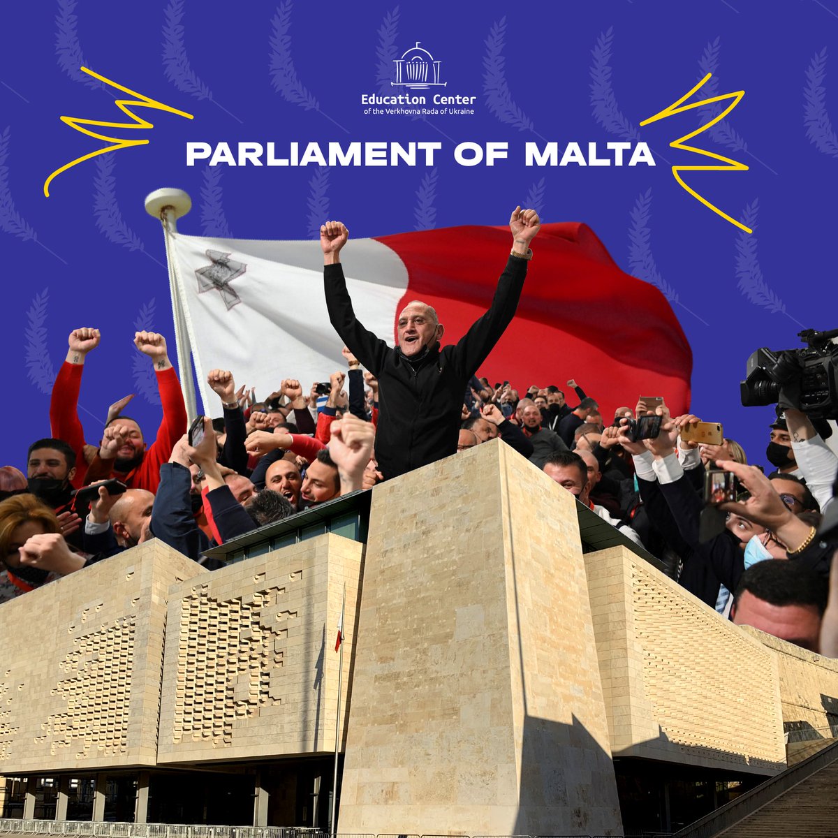 UAParlEducation's tweet photo. 🇲🇹 Today we are going to tell you a lot about the Parliament of Malta - the House of Deputies. https://t.co/F2wS8NtANS
