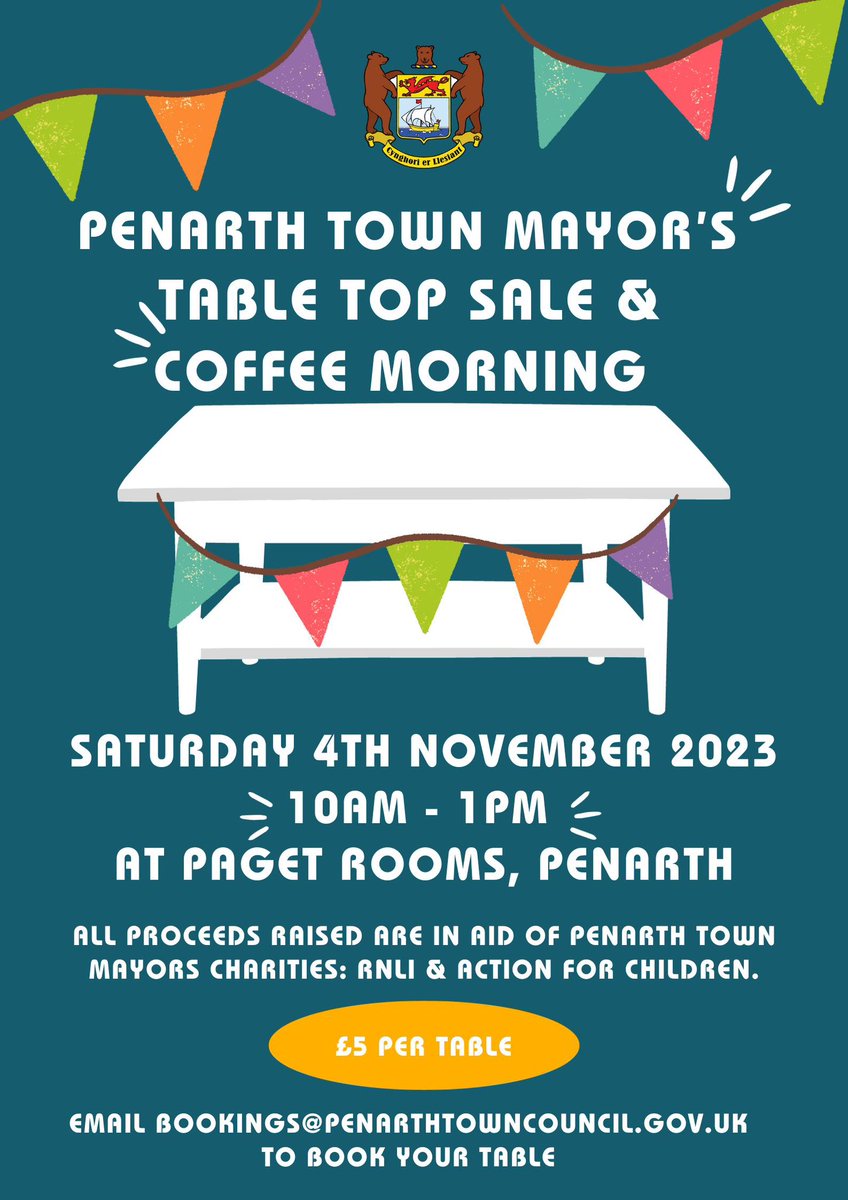 Coffee morning this weekend in Penarth #charity please RT #RNLI