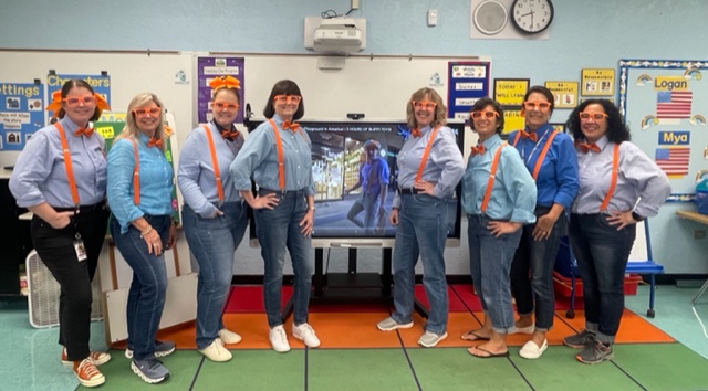 PattieHart252's tweet image. &quot;So much to learn about, they&apos;ll make you want to shout BLIPPI!&quot;  Character Day at Limestone Creek we are having some fun.  #KidFun #TeamSpirit @PrincipalLCE