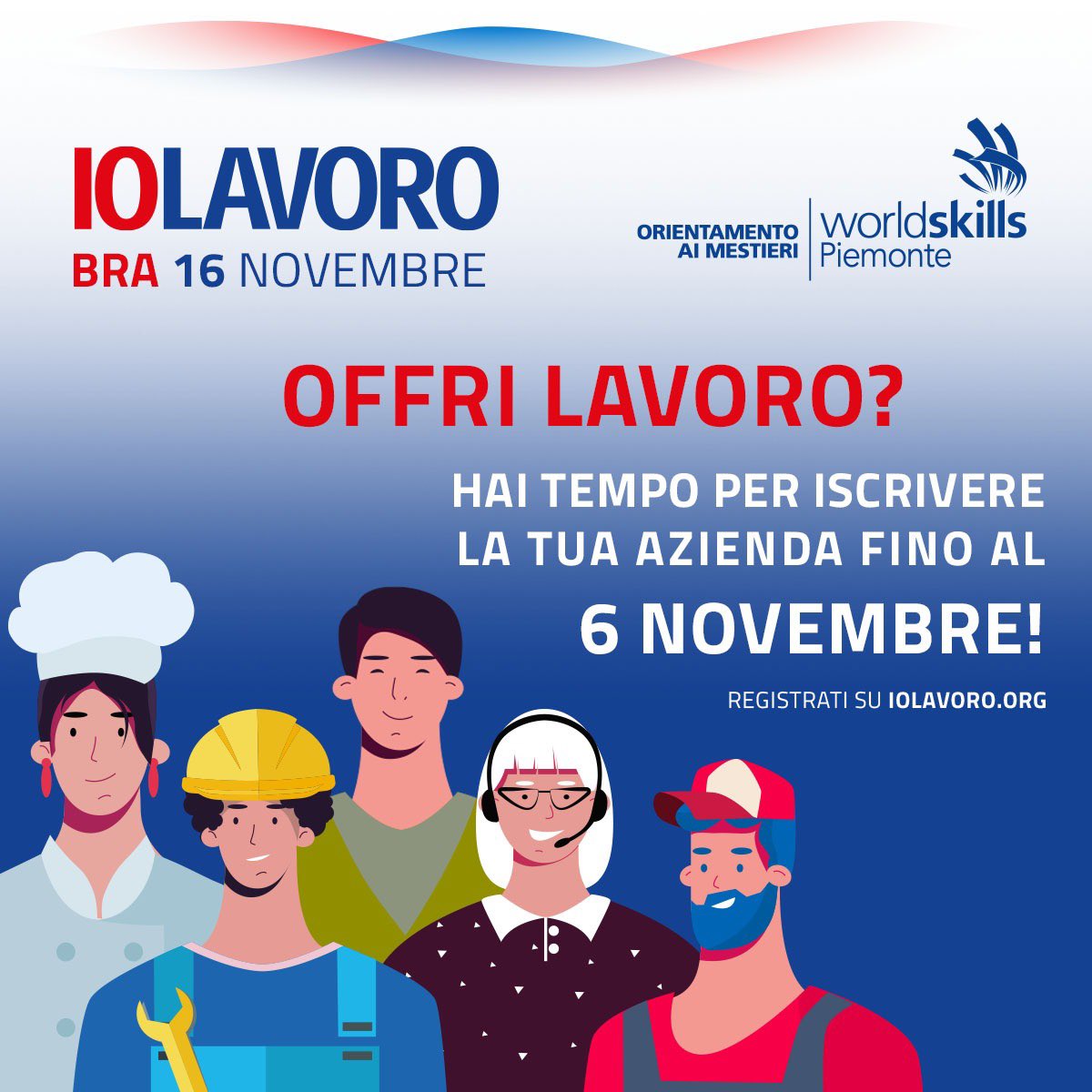 IOLAVORO's tweet photo. Cerchi nuove risorse da inserire nella tua realtà?
Le iscrizioni AZIENDA per l’appuntamento di BRA sono APERTE
Hai tempo fino lunedì 6 novembre per registrarti
https://t.co/LOfqIUzuDH
#iolavoro con @APLpiemonte https://t.co/pxR5adtJu9