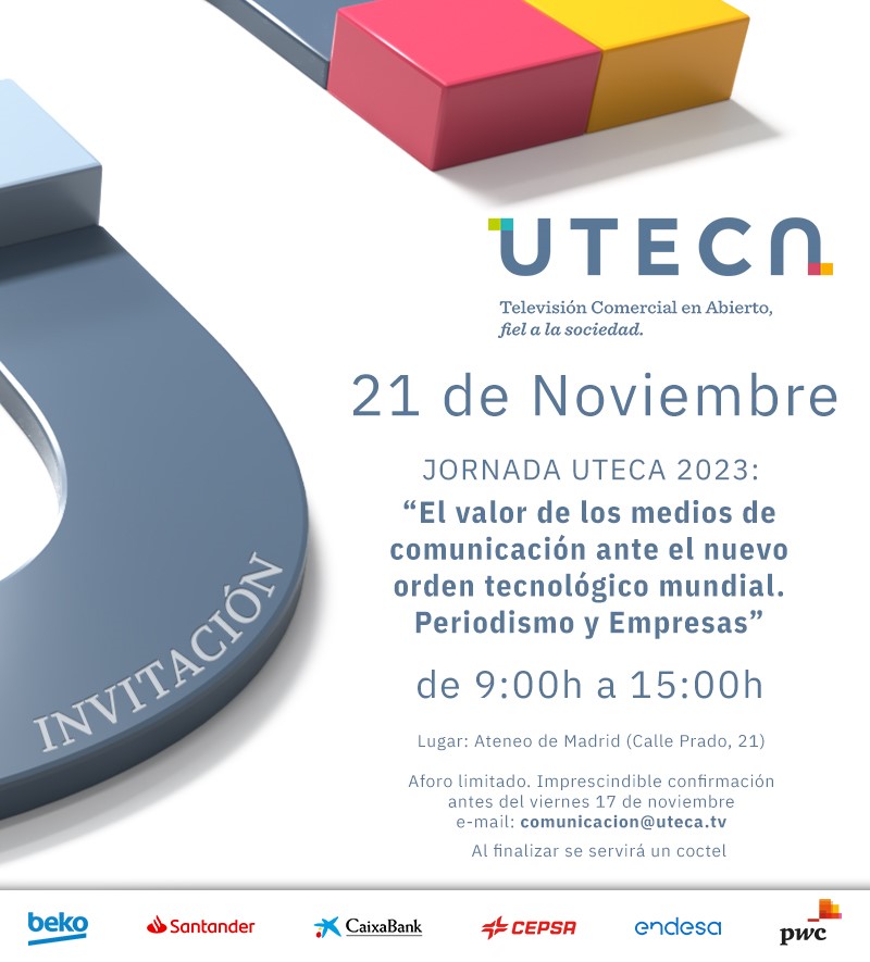 🪫 El próximo 2⃣1⃣ de noviembre celebramos nuestra jornada anual,  esta vez sobre "El valor de los medios de comunicación ante al nuevo orden tecnológico mundial"

Hablaremos sobre regulación, desprotección de los menores en las redes, desinformación, IA y publicidad