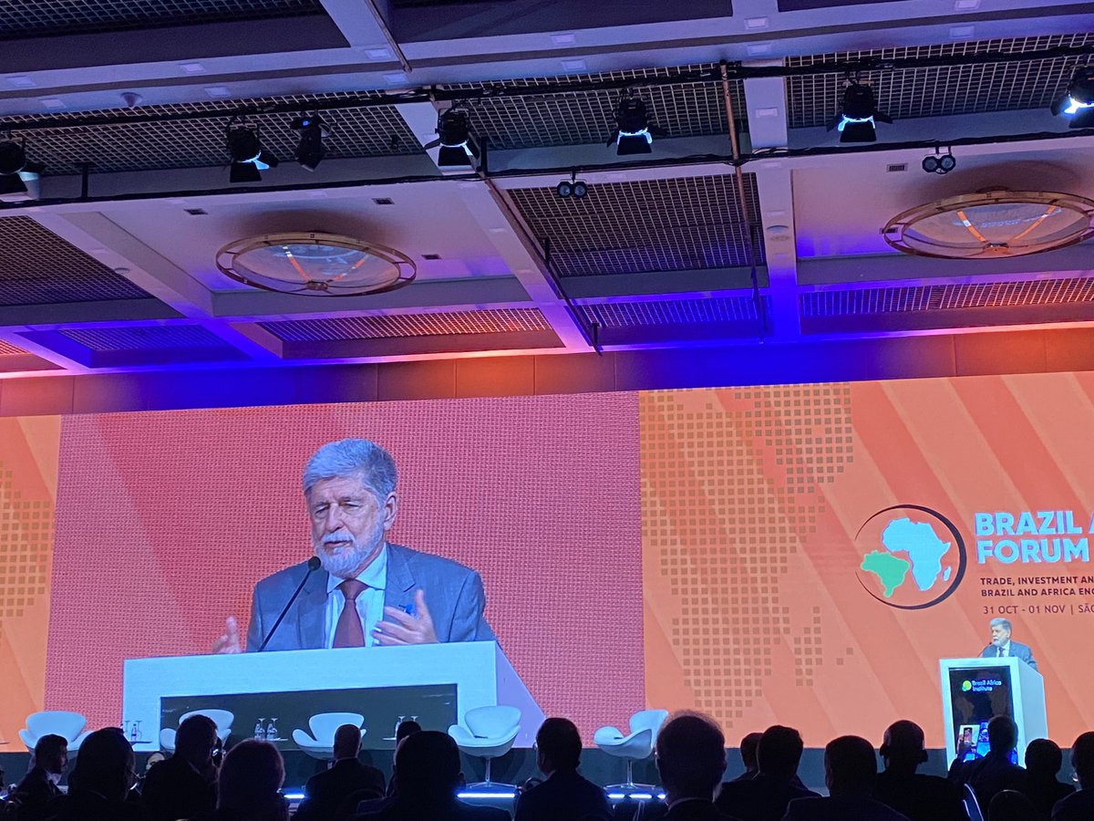 Embaixador Celso Amorim agora na abertura do Fórum Brasil África 2023 #BAF2023