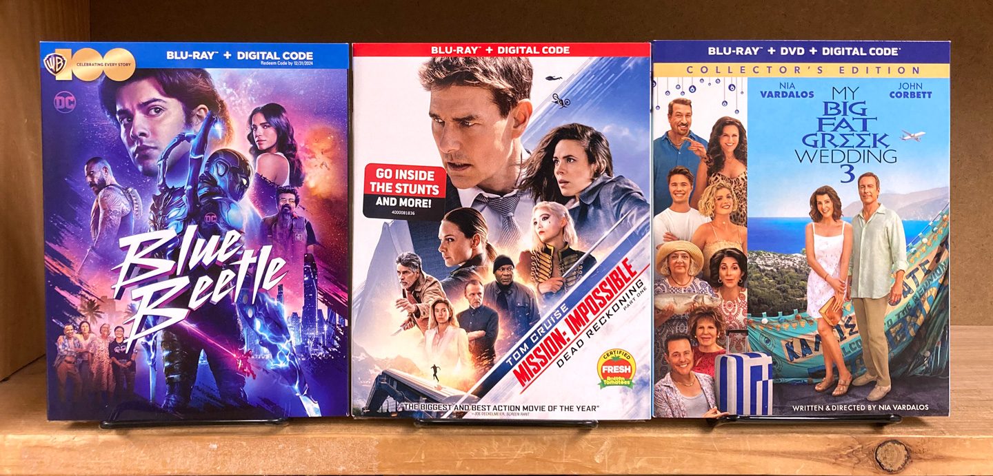 Wonder Book on X: New Release Tuesday! - Blue Beetle, Mission Impossible  Dead Reckoning Part 1, My Big Far Greek Wedding 3, and more are available  to rent today on Blu-ray and