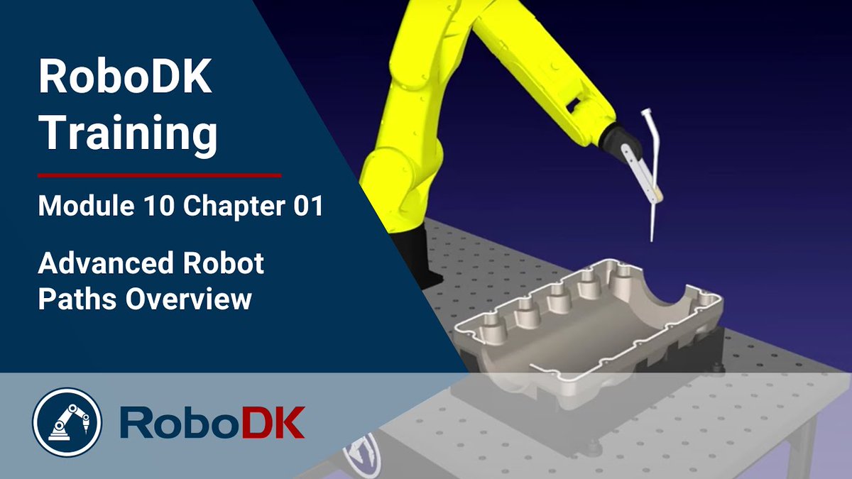 RoboDKinc's tweet photo. *ROBODK TRAINING*: In today's @RoboDKinc training video, learn how to generate and program advanced robot paths for applications like #welding, #dispensing, #cutting and more. 

YouTube tutorial: https://t.co/HkwwuYYqyj

#robodk #robotraining #robotics https://t.co/AoewENMw6q