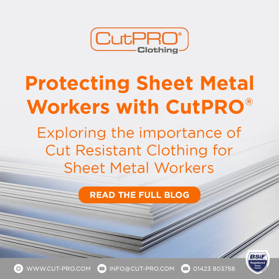 CutPROclothing's tweet image. Discover how CutPRO® Cut Resistant Clothing is transforming sheet metal workplaces. 

Read the full blog: cut-pro.com/blog/post/cutp…

#cutprotection #workwear #ppe #workplacesafety #cutpro #industrialsafety
