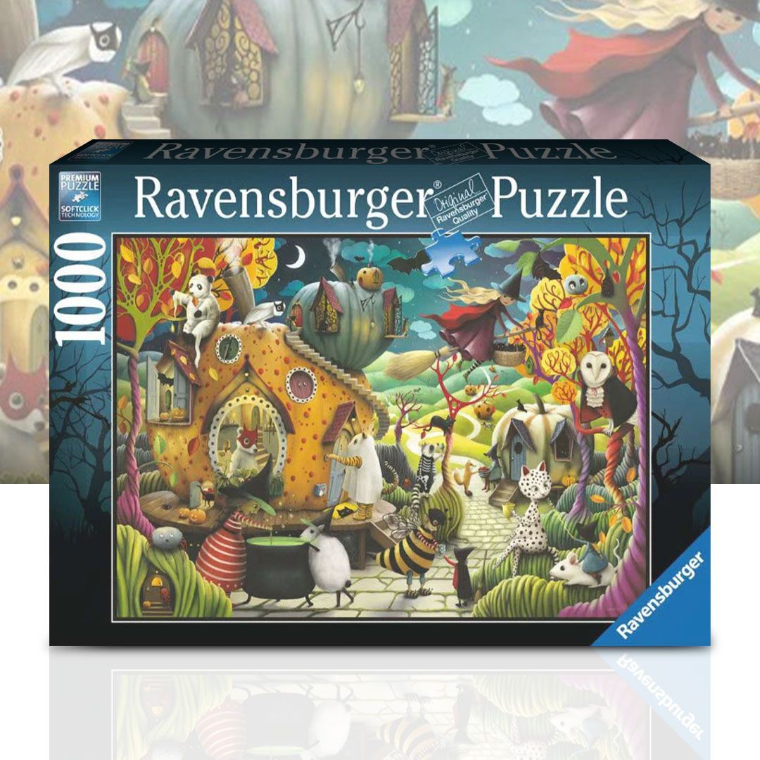 ZatuHome's tweet photo. It's officially the spookiest day of the year, and we are bringing you the perfect gift for those who get the Halloween blues after October! This Ravensburg puzzle is sure to keep you busy for hours. By the time you finish, it'll be Christmas 🎄 

#halloween #christmas #puzzle https://t.co/7gNqxKjvw4