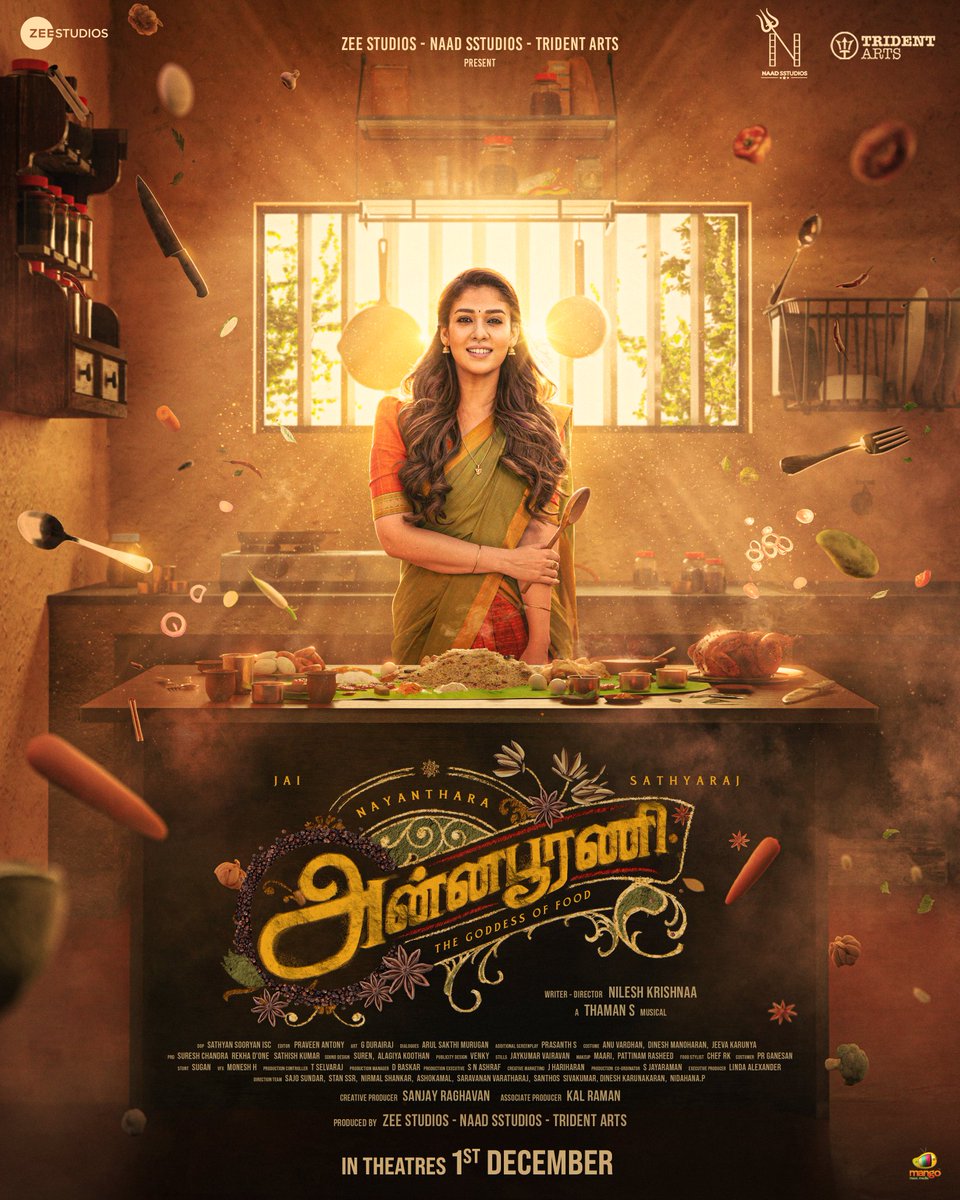 Welcome to Industry Director @Nilesh_Krishnaa I know it will be Big.. #LadySuperstar 75th Film #AnnaPoorani.. @nayanthara Mam looks sema💥💥 Best wishes to Team🤩🤩