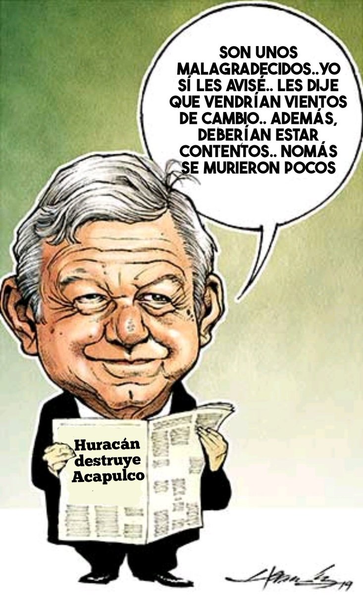 Melissa_Bely's tweet image. AMLO sabía, pero no avisó.

La columna de Loret de Mola.

AMLO tenía la información y no avisó del huracán

"La primera vez que se alertó que un huracán podría impactar fue el lunes pasado antes de las 4 de la tarde. 

AMLO demoró 28 horas en hablar del tema. 28 horas que