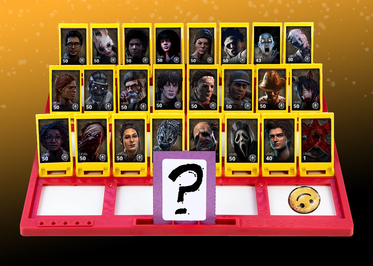 CultFMpod's tweet photo. Here is our @DeadbyDaylight Guess Who board!

Feel free to share &amp; play with your friends! Perfect game for Halloween 🎃 https://t.co/AJ5MMZsA8Y