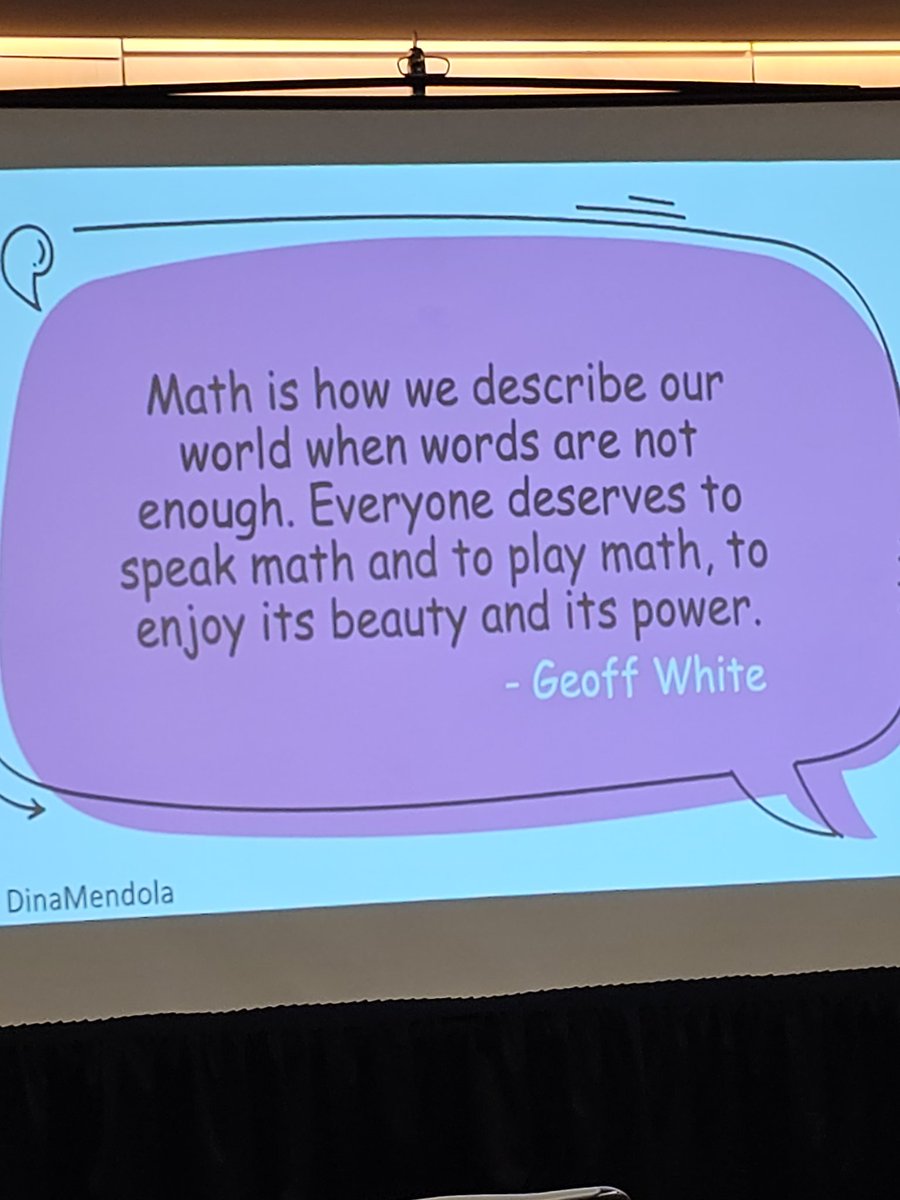 We are all Mathematicians! We all deserve to be fluent in the language of mathematics!! @DinaMendola Thank you for sharing your story and for sharing ways to #changethenarrative #NCSM23