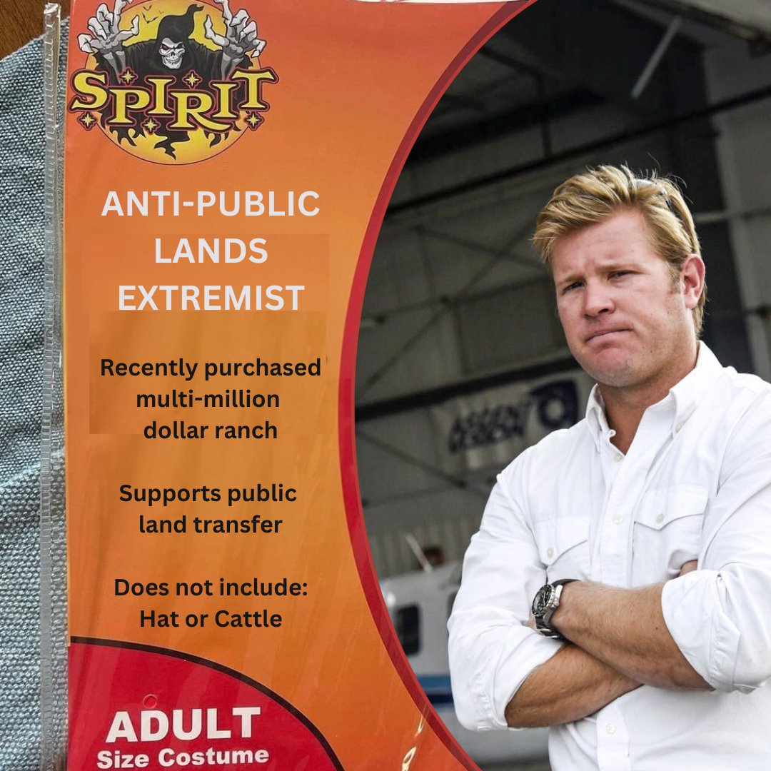 It’s not even 2024 and things are already getting SPOOKY.

Did you catch that @sheehyformt wants to transfer our federal public lands to the state, putting access to our public lands on the chopping block?

Stay vigilant, #keepitpublic &amp; happy Halloween! #mtsen #mtpol #mtnews