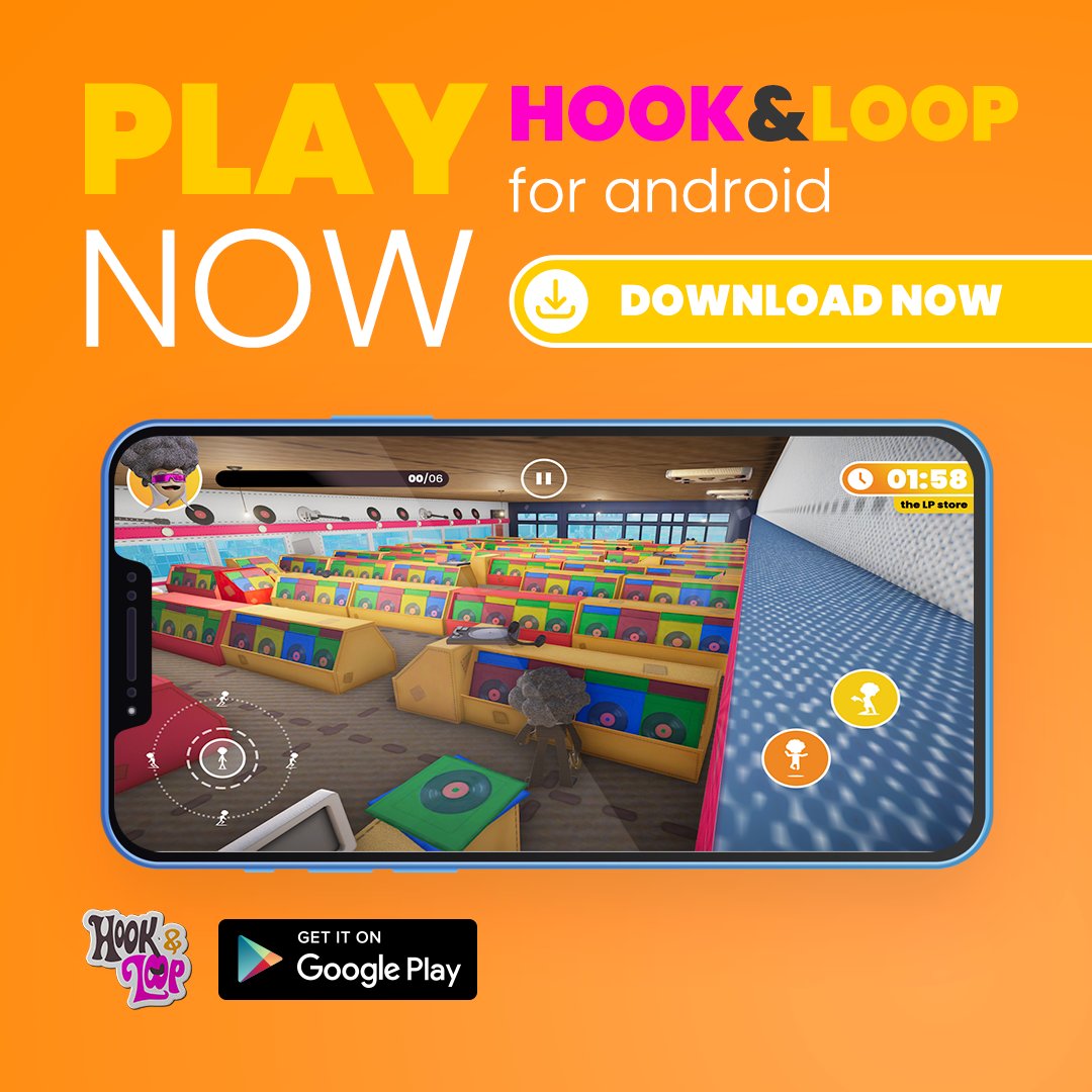 HookAndLoopGame's tweet photo. Hey, Bro!! Quer sair da rotina em uma aventura cheia de desafios, música e uma boa dança direto do seu celular? Então faça DOWNLOAD AGORA de Hook&amp;Loop para o seu Android! OH YEAAH 🕺🏾📲 https://t.co/PmZT3RUEu8

#hookandloopgame #game #mobile #indiegame #indiedev https://t.co/O1KYRIokXB