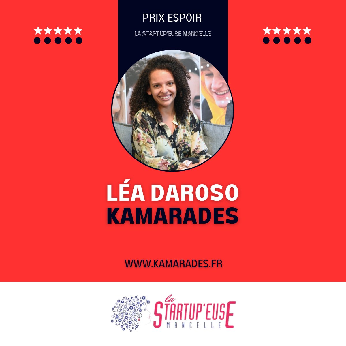 Prix de la Startup’euse Mancelle #3 - @Léa empoche le Prix Espoir !

Pour conclure cette semaine consacrée aux Startup'euses Mancelles. Léa DAROSO, co-fondatrice de #Kamarades auréolée du Prix Espoir des Prix de la Startup’euse Mancelle 2023. Félicitation

 #entrepreneuse