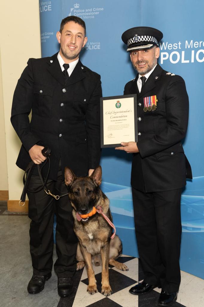 PD Nero and handler recently received a commendation for their professionalism and tenacity in locating a high risk missing person #policedogs #savinglives #topwork