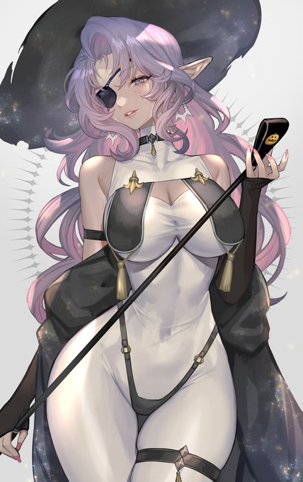 ハロウィン魔女さん眼帯差分です🌟🎃 