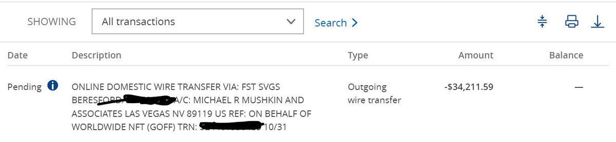 I have just paid yet another bill on behalf of $WNFT to counsel in the case against Warwick Calasse. So if you are frustrated that things are held up, too bad. I am putting up my own money where my mouth is to make sure that the company is CLEAN of the previous bad actors.