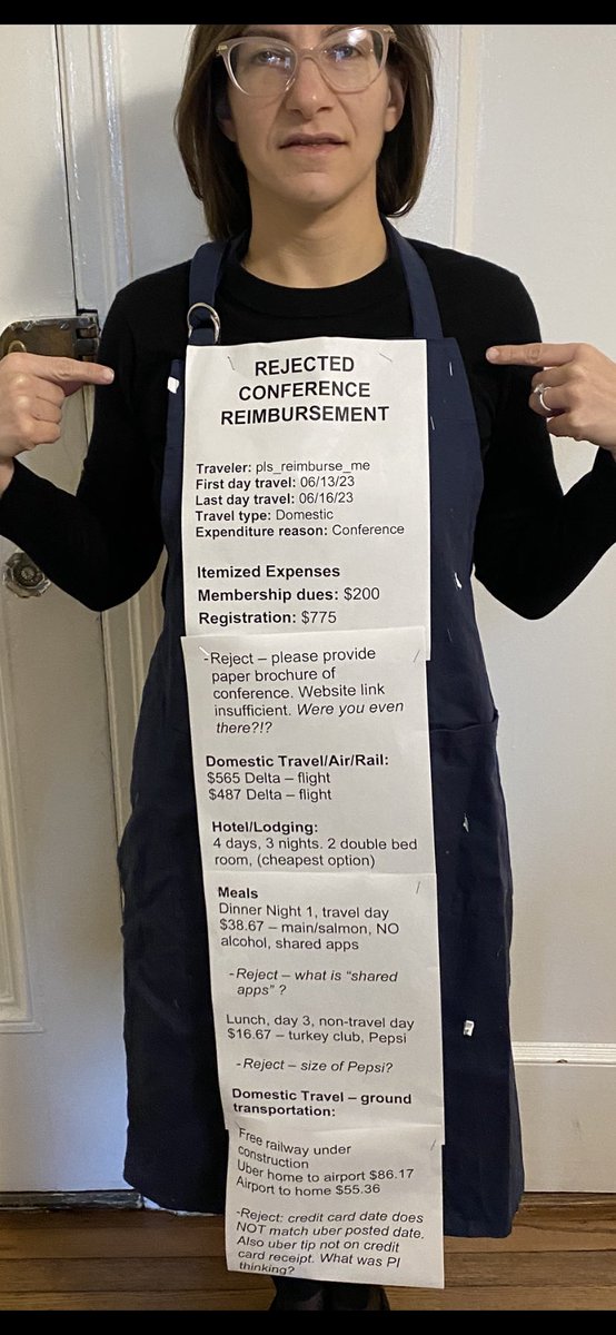 HAPPY #AcademicHalloween! Over the years I’ve brought you, “Reviewer 2,” a “Predatory Journal,” a “MANEL,” and “Academic CV.ver37” THIS YEAR I bring to you — a “Rejected Conference Reimbursement” (click 📸 to see entire image).