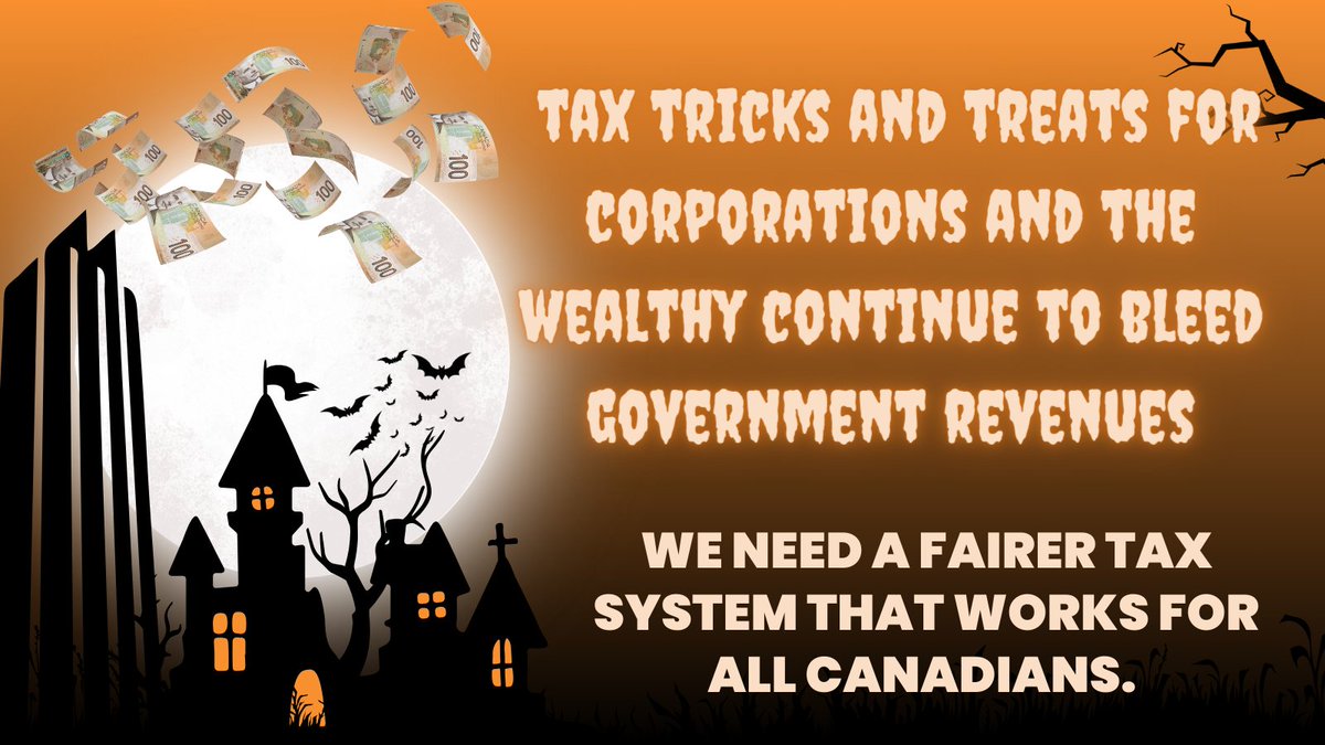 FairTaxCanada's tweet photo. #Halloween #TaxFairness #CdnPoli #CloseTaxLoopholes https://t.co/6nuhnsntIY