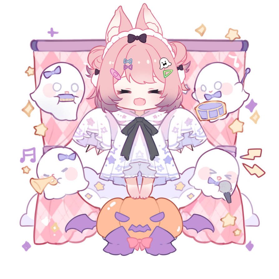 LilBat's tweet photo. BOO! Did I scare you~? 👻💞

Happy Halloween!!! I hope you get to eat your favorite candies and that you have lots of fun! 🍭🦇

I’d love to hear what everybatty’s got planned! Will you be dressing up tonight?! (*´꒳`*)

┈┈┈┈ 
#vtuber ♱ #vtubertwp ♱ #drawkasumi https://t.co/omZ9HYAlCZ