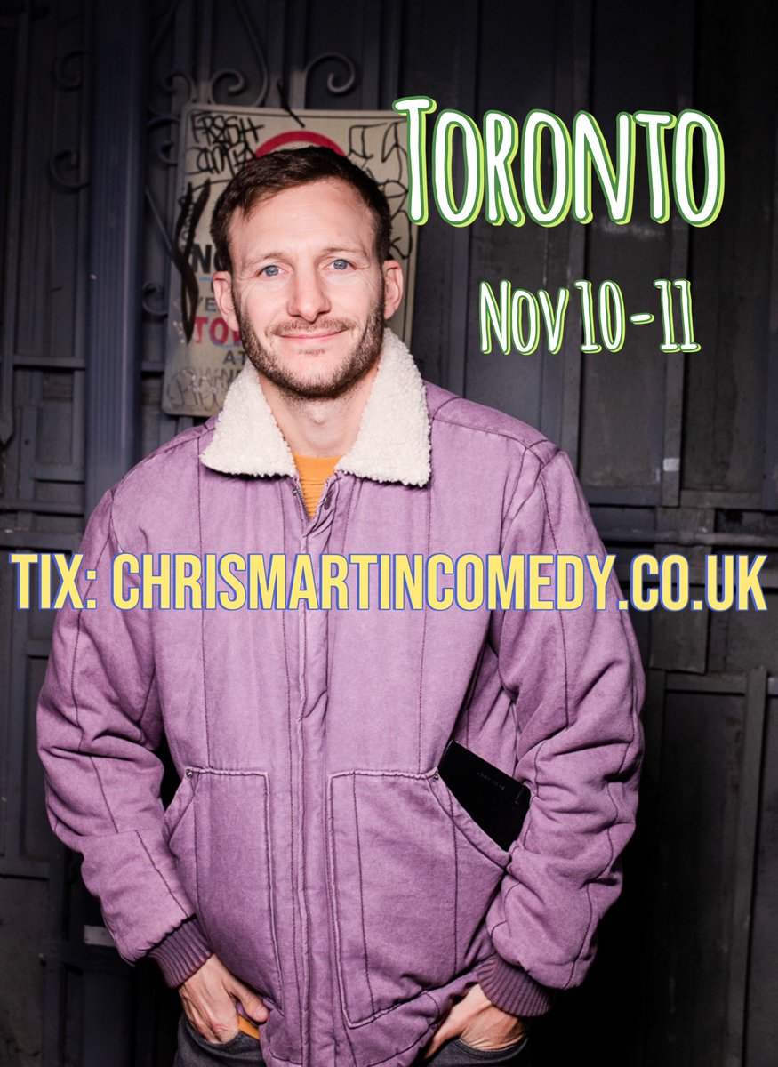 Toronto next weekend! I’ll be wearing this winter jacket. Tickets in bio
