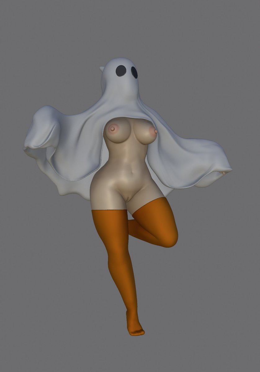 DeadSculpts's tweet photo. Based off of Cassandra Dunn’s work and various models/creators who have interpreted it (@Darshelle, @ashlynne_dae, @yuretaO are a few). Will be available in a few variants to print on Cults #halloween #3Dprint #ghost https://t.co/QPeaVy2XfA
