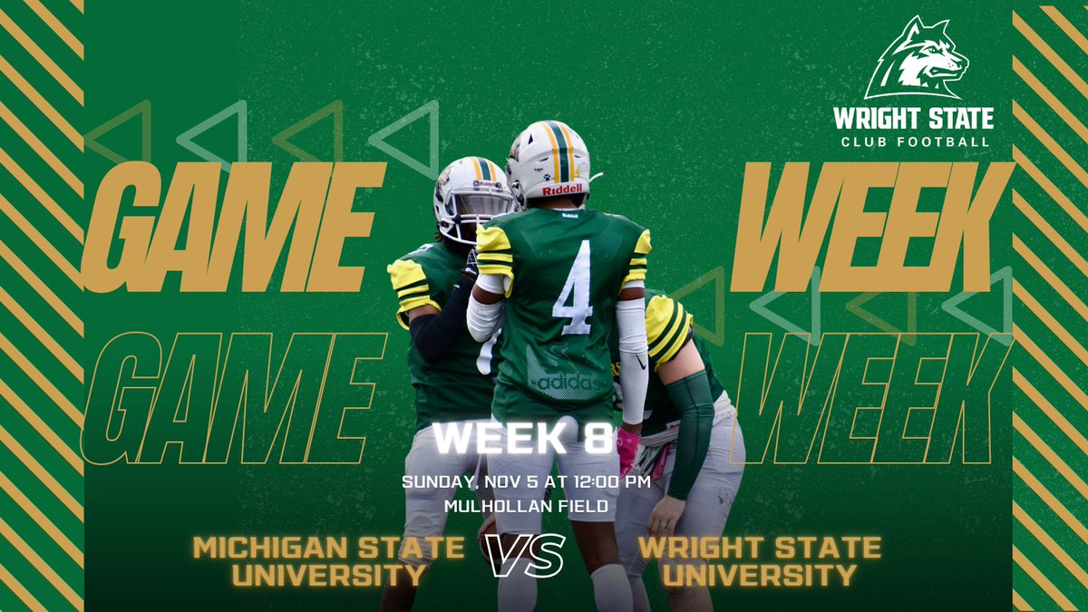 Final regular season game for @WrightStFball! Let's go, Raiders!
📌 Mulhollan Field 
🕛 11/5 at 12 pm
🎟 $5, free for WSU students

#RaiderUp #WrightState