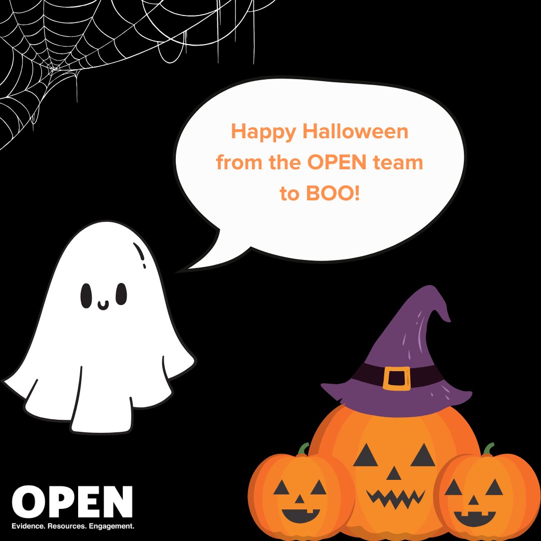 OPEN would like to wish everybody a Happy Halloween! We hope today you receive plenty of tasty treats, fun tricks, and enjoy some spooky scares! #HappyHalloween