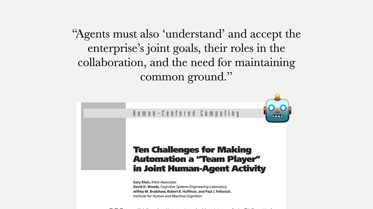 fermatslibrary's tweet image. AI is becoming increasingly integrated into our daily lives and professional environments. Understanding how to effectively collaborate with these systems is paramount. 

This week&apos;s paper discusses how AI agents and humans can collaborate: fermatslibrary.com/s/ten-challeng…