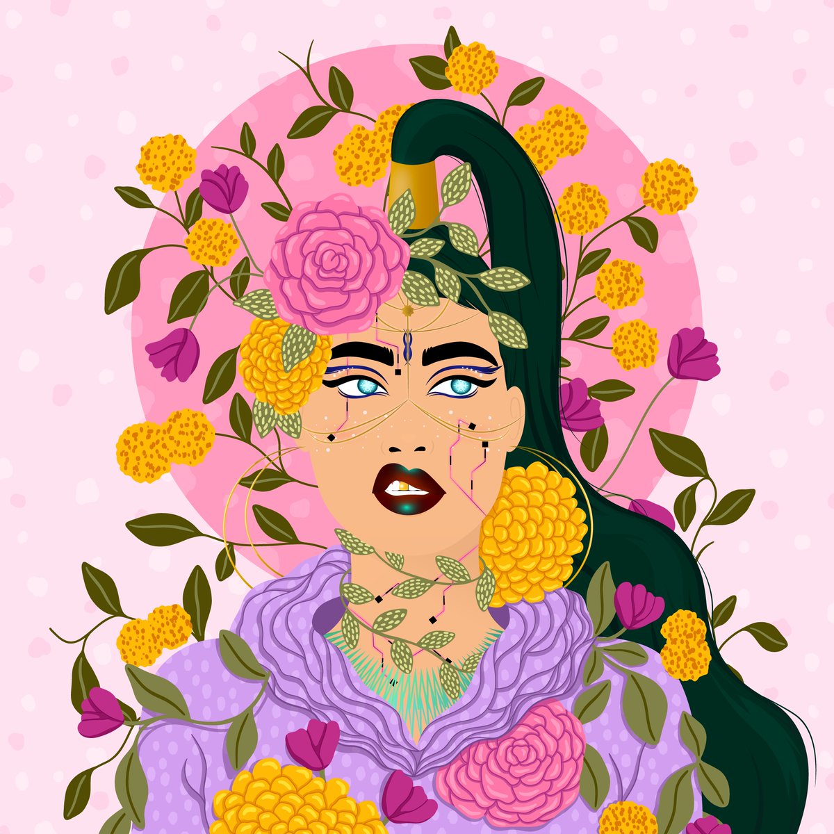 My WoWG all dressed up for artfest... she's never looked better 🌸