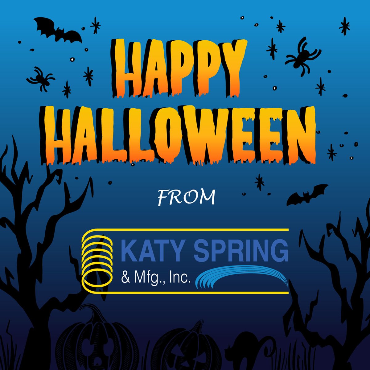 katyspringinc's tweet photo. Happy Halloween from your favorite spring manufacturer! Visit us at https://t.co/lhRmNNa7Ur for all your custom spring projects. #halloween2023 #springmanufacturer https://t.co/MJ152yHeNK