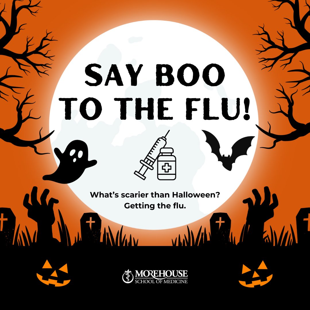 How can you say #BooToTheFlu? Take these steps: ▪️ Get the flu vaccine by Halloween ▪️ Use the vampire cough (into your elbow) to minimize the spread of germs ▪️ Wash your hands with soap and water often ▪️ Get more info: hhs.gov/immunization/d… #HappyHalloween